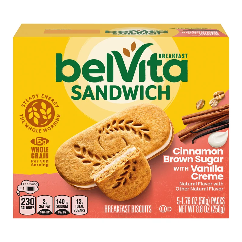 belVita Cinnamon Brown Sugar & Vanilla Creme Sandwiches